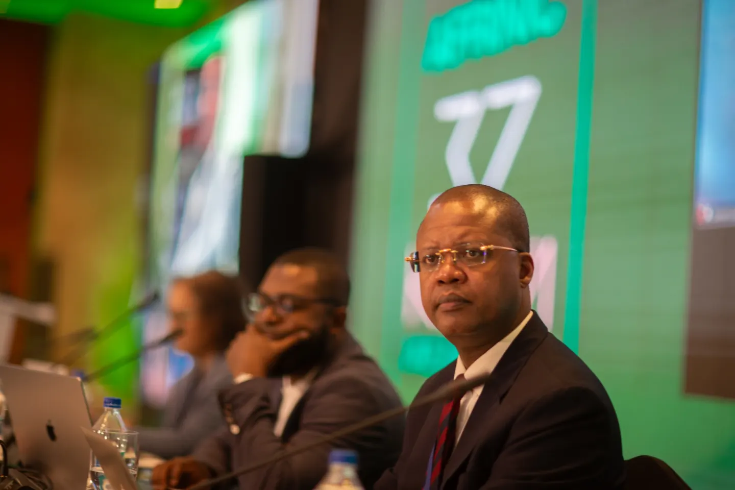 Session chairs at the front table at AFRINIC-37