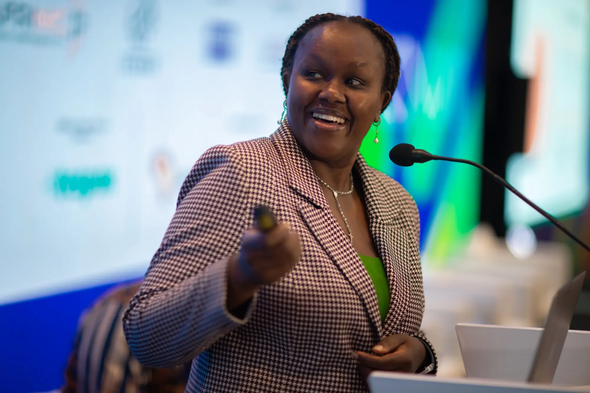 A presenter addresses the room at AFRINIC-37